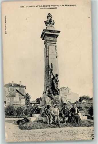 Fontenay-le-Comte 1910 le Monument des Combattante