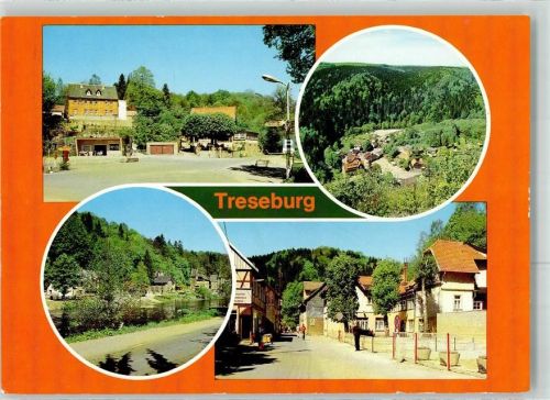 Treseburg HO- Gasthaus Burgstieg Blick vom Weißen Hirsch an der Halde
