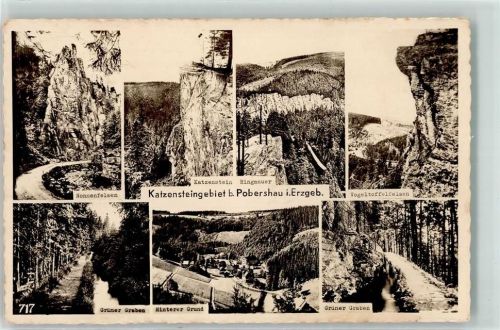 09496 O9344 Pobershau - Grüner Graben Nonnenfelsen Katzenstein Ringmauer Vogeltoffelfelsen Hinterer Grund