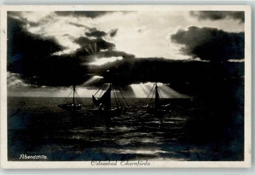 Eckernförde bei Nacht Segeboot