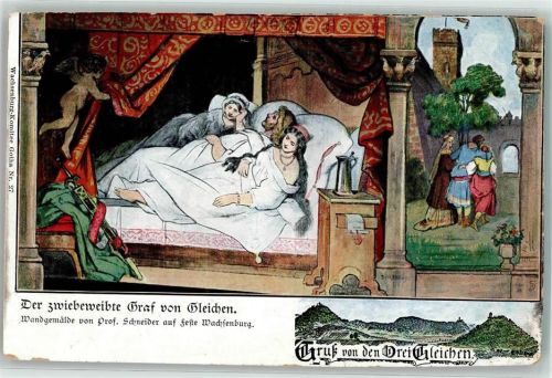 Wachsenburg der zwieberweibte Graf von Gleichen sign. Prof. Schneider