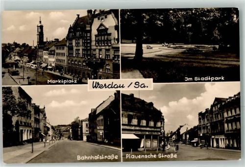 Werdau Marktplatz Stadtpark Bahnhofstraße Plauensche Straße
