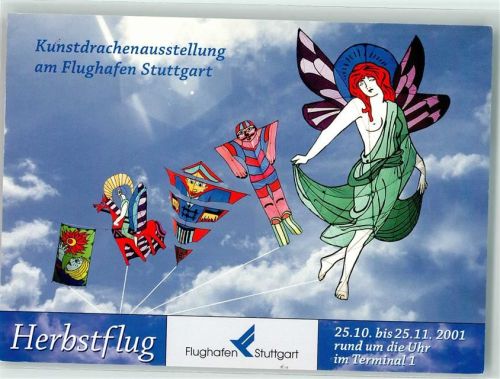 Leinfelden-Echterdingen 2001 Kunstdrachenausstellung Flughafen Herbstflug
