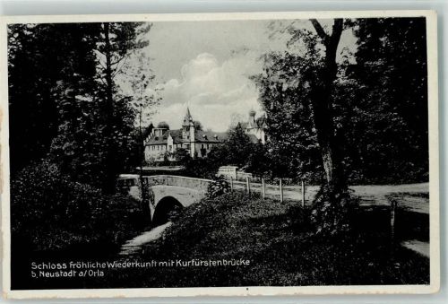 Wolfersdorf Schloss Fröhliche Wiederkunft mit Kurfürstenbrücke