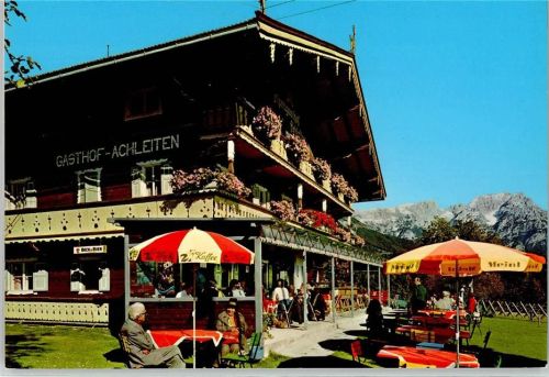 Söll 1983 Alpengasthaus Pension Achleiten Stempel