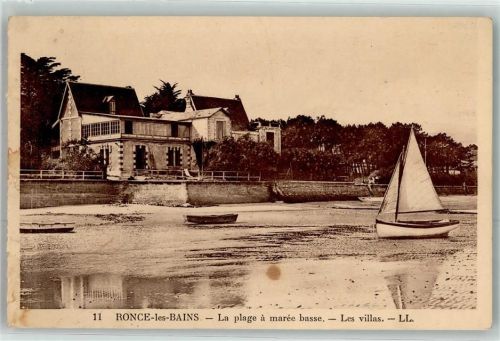 La Tremblade Ronce les Bains La plage a maree basse Les villas Segelboot Ruderboot