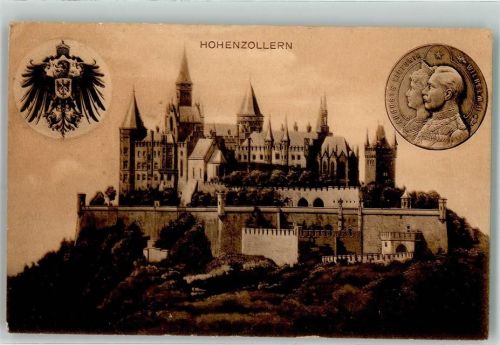 Burg Hohenzollern 1906 Hohenzollern Wappen Kaiserpaar