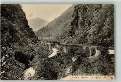 Cauterets le Pont de Meyabat Route de Cauterets a Pierrefitte Eisenbahn