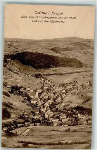 Geising Blick vom Geisingbergturm a.d. Stadt u. Mückenberg