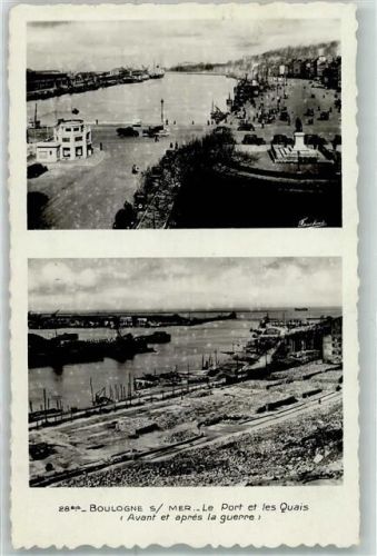 Boulogne-sur-Mer le Port et les Quais Vor u. nach dem Krieg