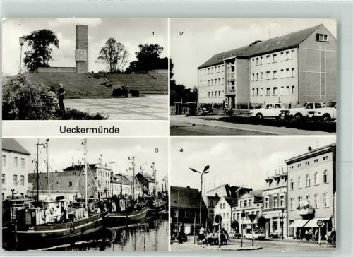Ueckermünde Sowjetisches Ehrenmal Kreispoliklinik Hafen Karl-Marx-Platz