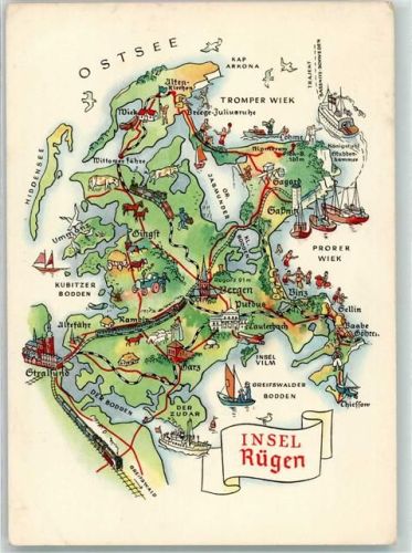 Rügen Landkarte