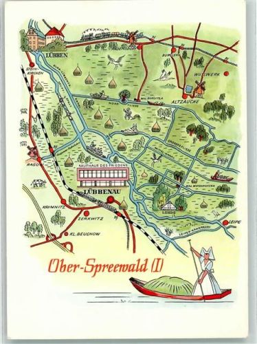 Lübbenau Landkarte Ober-Spreewald I
