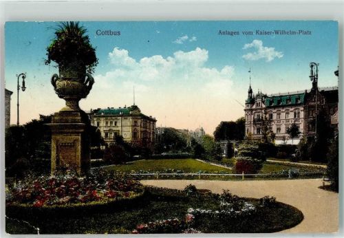 Cottbus 1926 Kaiser Wilhelm Platz Bahnpost