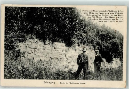 Schleswig 1915 Reste der Waldemars Mauer Rekruten Depot E. 84 Schleswig