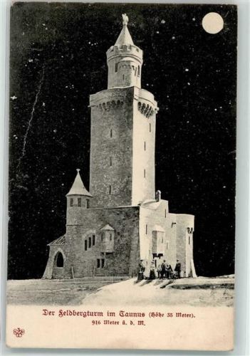 Feldberg 1907 Der Feldbergturm bei Nacht