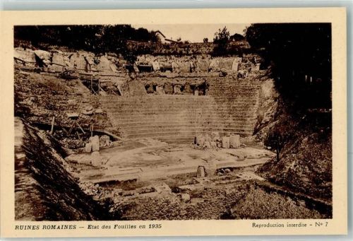 Lyon Ruines Romaines Etat des Fouilles en 1935