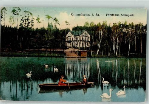 Crimmitschau Forsthaus Sahnpark Schwan Ruderboot