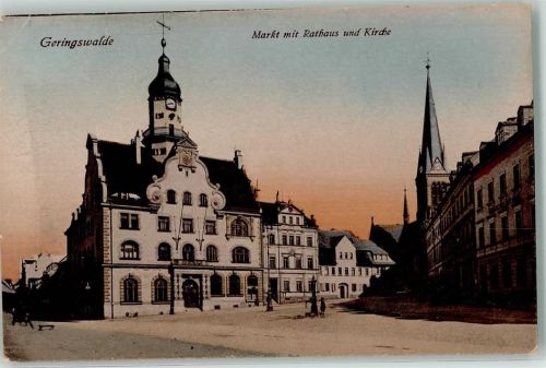 Geringswalde Marktplatz Rathaus Kirche