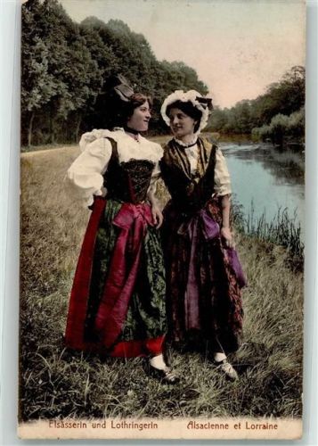 Vendenheim 1912 Tracht Elsässerin und Lothringerin Ort lt. Stempel