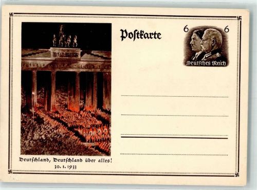 Berlin Mitte Brandenburger Tor Deutschland Deutschland über alles 1933