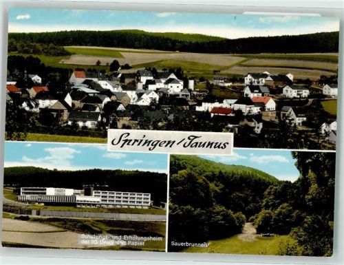 Springen Schulungsheim Erholungsheim der IG Druck und Papier Sauerbrunnen Stückzahlkarte