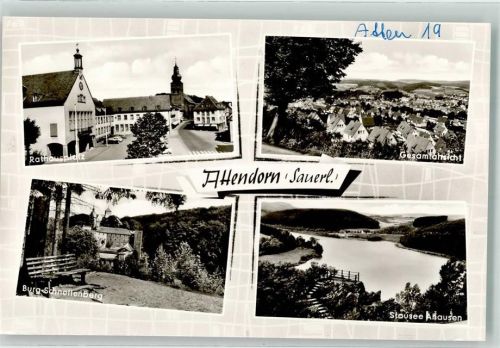 Attendorn Rathausplatz Burg Schnellenberg Stausee Ahausen Auto Bank Kirche Sauerland