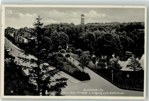 Burgstädt Mittweidaer Strasse Eingang zum wettinhain Turm