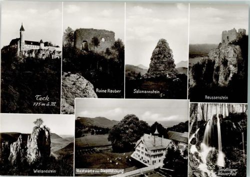 Diepoldsburg Burg Teck Wielandstein Ruine Rauber Salzmannstein Reussenstein Gasthaus Neidlinger Wasserfall
