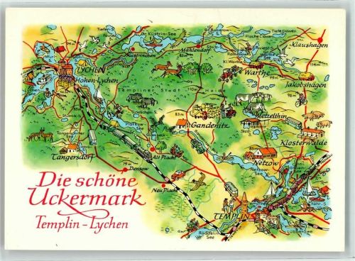 Templin Die Uckermark Landkarte