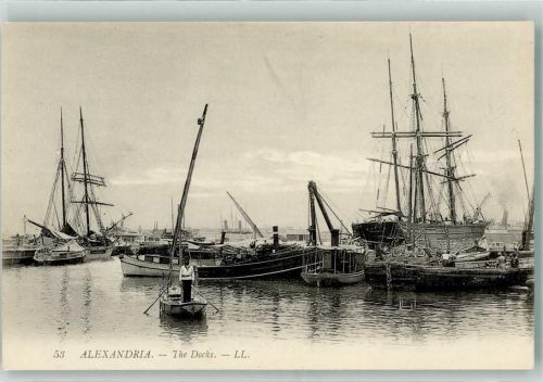Alexandria The Docks Schiff Boot Ruderboot Mann