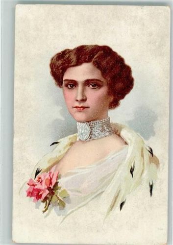 Frau Hermelin Perlenkette Rose L u. B Ser. 16560