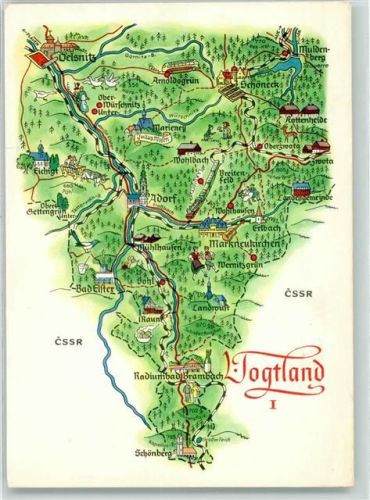 08648 O9932 Bad Brambach - Landkarte Vogtland I