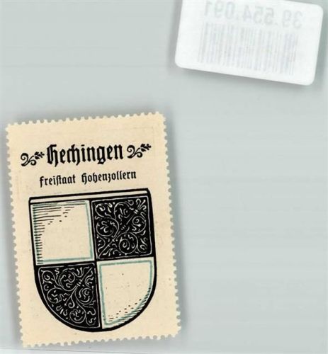 Hechingen Vignette Freistaat Hohenzollern Wappen Schwarz Weiß