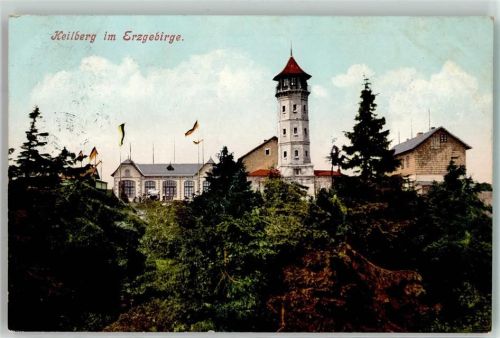 Klinovec 1910 Kaiser Franz Josefs Aussichtsturm m. Unterkunftshäusern im Erzgebirge