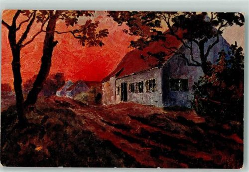 Dachau 1913 Sommerabend Dachauer Kunst-Postkarten Serie II Enkage-Sammlung Serie 503 Ort lt. Verlag
