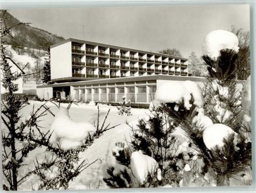 Bad Ditzenbach Kurmittelhaus im Schnee