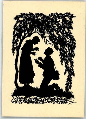 sign. Kocher, Hugo Mann kniet vor Frau Kyrios-Verlag 2306