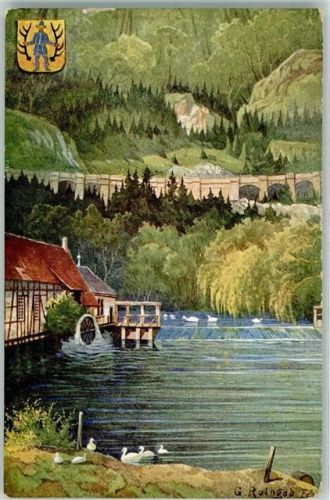 Blaubeuren Blautopf sign. G. Rothgeb. No. 2