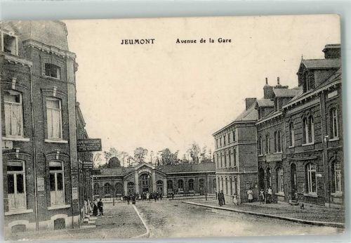 Jeumont 1916 Avenue de la Gare Feldpost WK I Cafe Hotel
