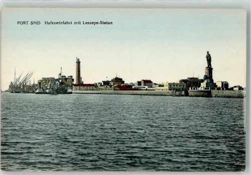 Port Said Hafen Denkmal Lessep