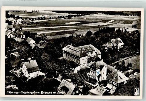 Hohegeiß Eisenbahn Erholungsheim Harz Fliegeraufnahme