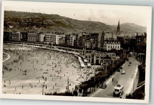 San Sebastian Schwimmbad Strand Omnibus Auto oldtimer