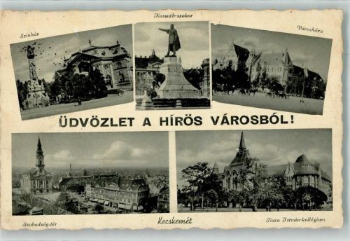 Kecskemet Denkmal Kossuth Rathaus Istvan-Kollegium