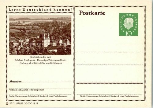 Schöntal Ehemaliges Zisterzienserkloster Grablege des Ritters Götz von Berlichingen