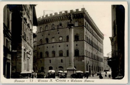 Firenze Piazza S.Trinita Palazzo Ferroni Denkmal Säule