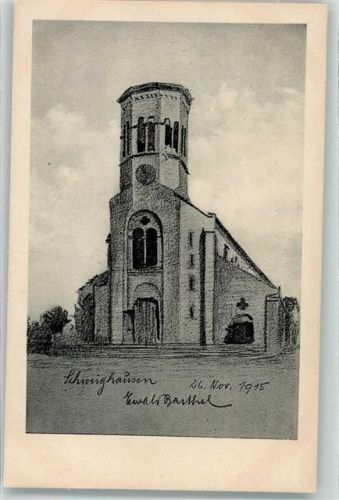 Schweighouse-sur-Moder Kirche 26. November 1915 sign. Barthel