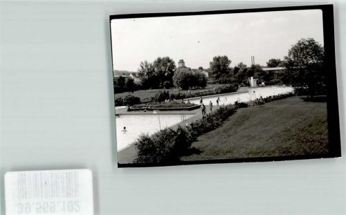 Sinsheim Foto Original aus Archiv eines Ansichtskartenverlags Schwimmbad Ort handschriftlich