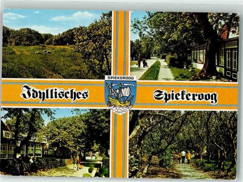 Spiekeroog Idyllisches Spiekeroog Wappen Schiff Wald Cafe Jever Bier Schafe