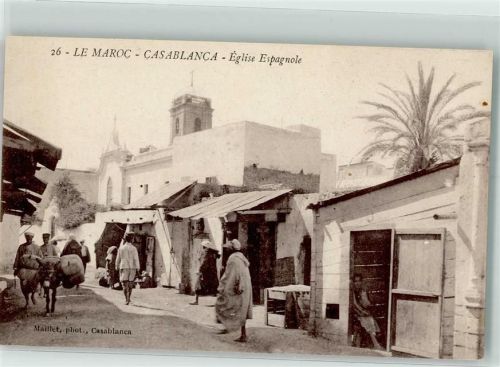 Casablanca Kirche Eglise Espagnole Tracht Handlung